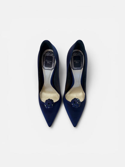 Christian Dior Satin Embellished Pump