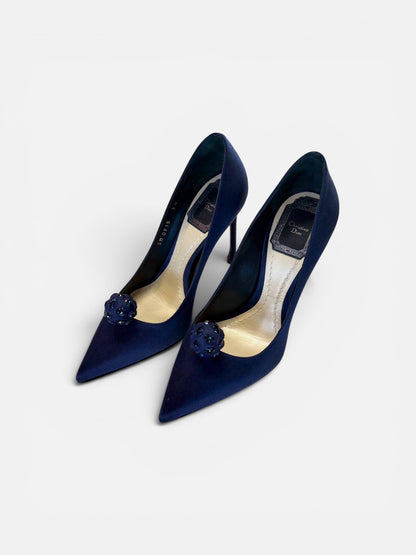 Christian Dior Satin Embellished Pump