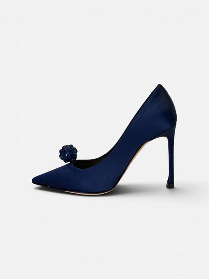 Christian Dior Satin Embellished Pump